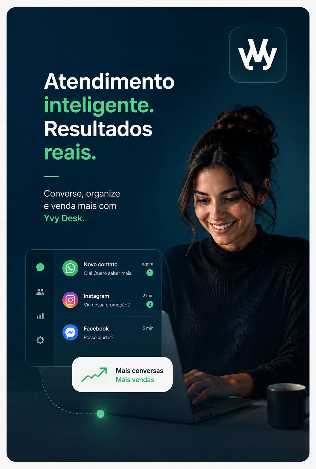 Yvy Desk: atenda, venda e organize WhatsApp, CRM, IA e automações em um só lugar